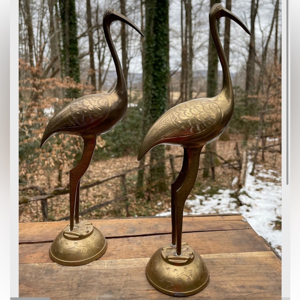 MCM Brass Cranes (pair)